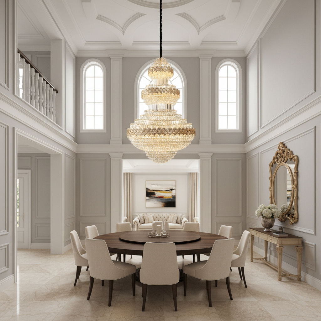 Riviko Majestic Empire Multi-Tier Crystal Chandelier - Background Shot