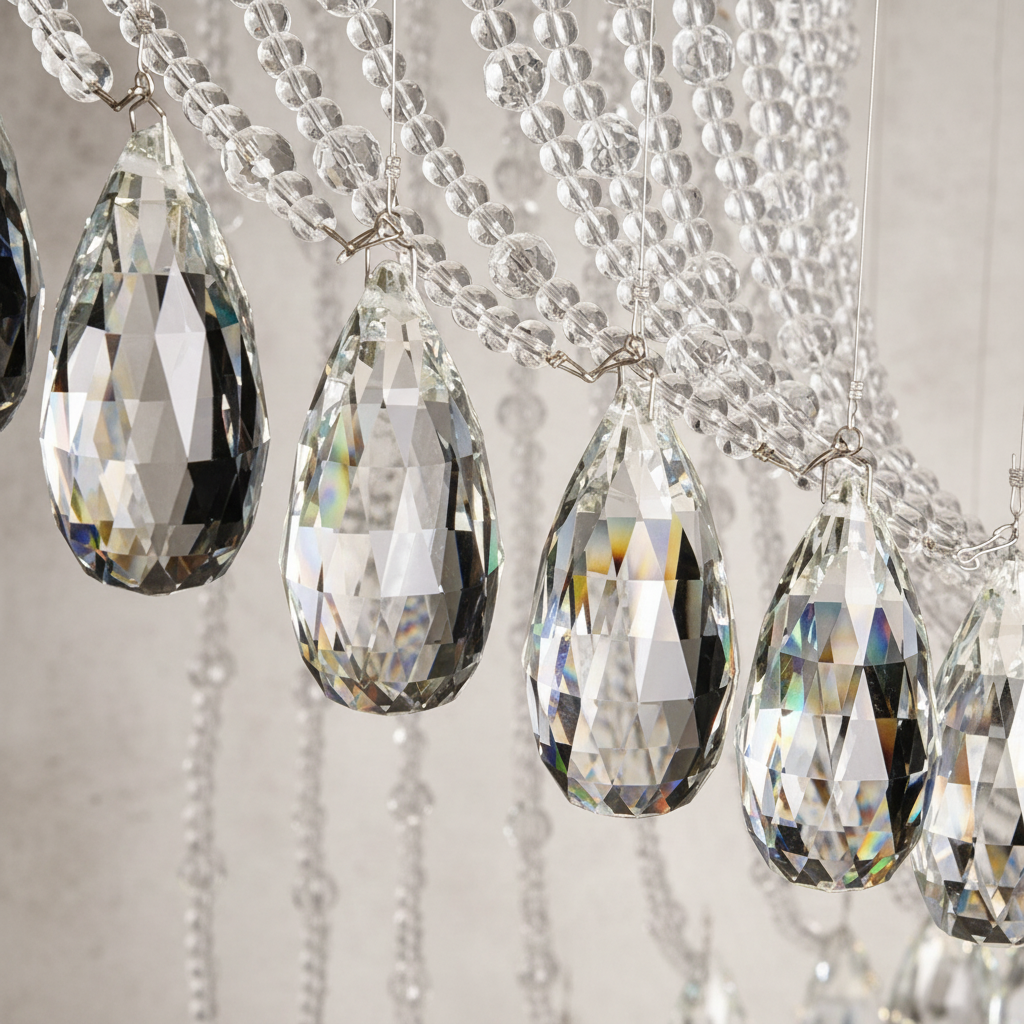 Riviko Radiant Cascade Round LED Chandelier - Background Shot
