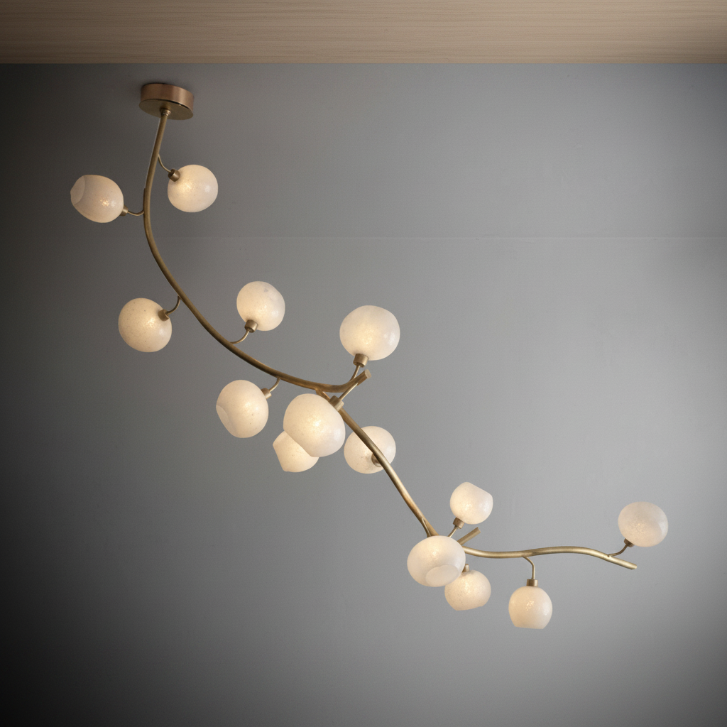 Riviko Veridian Branch Linear Chandelier - Background Shot