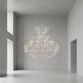 Riviko Grand Lumière Chrome Crystal Candle Chandelier - Background Shot