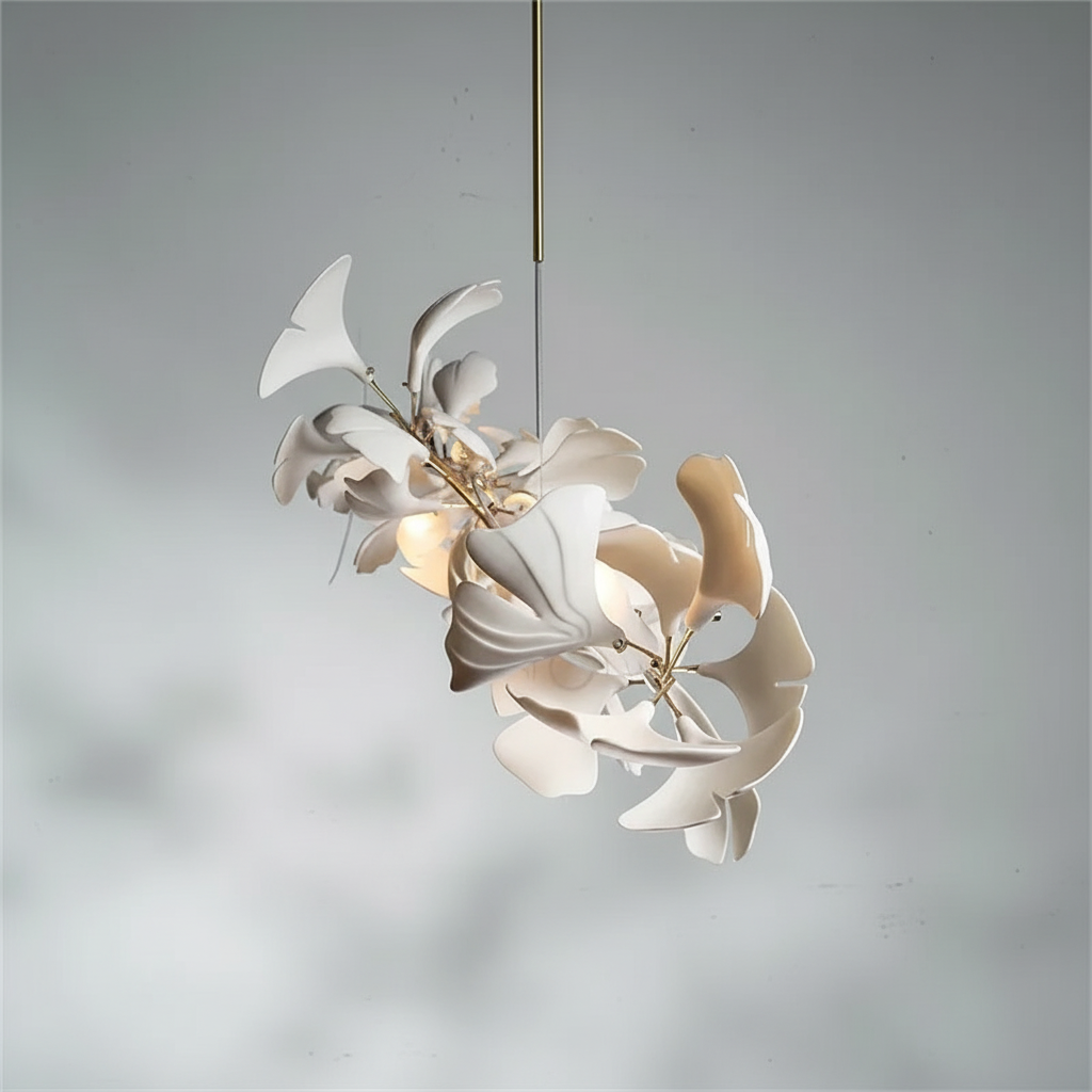 Riviko Ginkgo Bloom Linear Chandelier - Background Shot