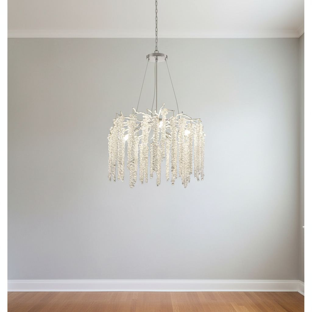 Riviko Branching Crystal Icicle Chandelier - Background Shot