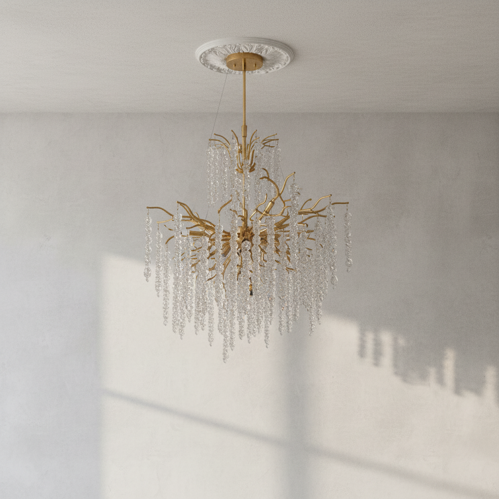 Riviko Branching Crystal Icicle Chandelier - Background Shot