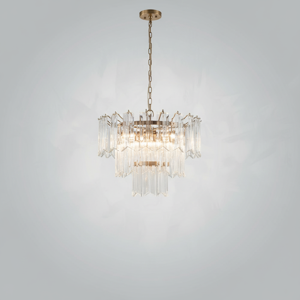 Riviko Branching Crystal Icicle Chandelier - Background Shot