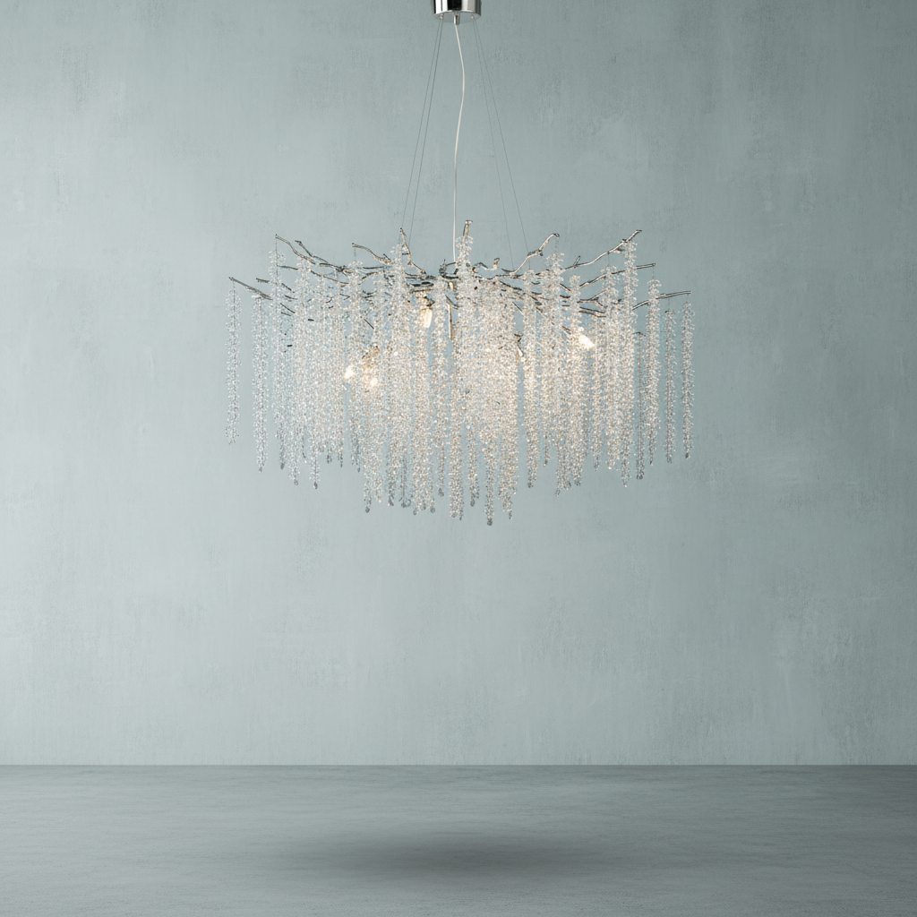 Riviko Branching Crystal Icicle Chandelier - Background Shot