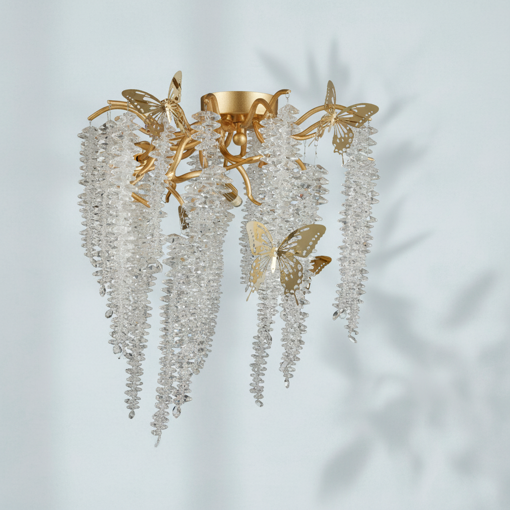 Riviko Branching Crystal Icicle Chandelier - Background Shot