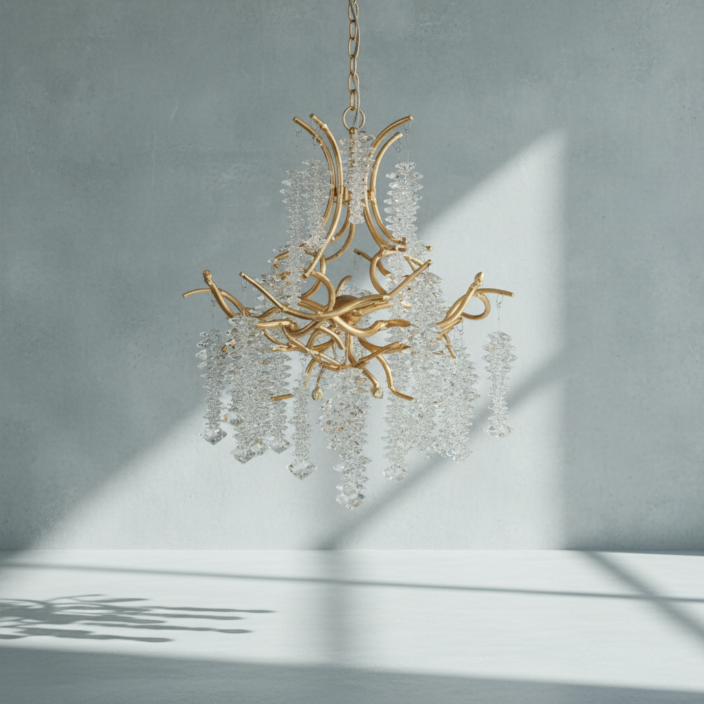 Riviko Branching Crystal Icicle Chandelier - Background Shot