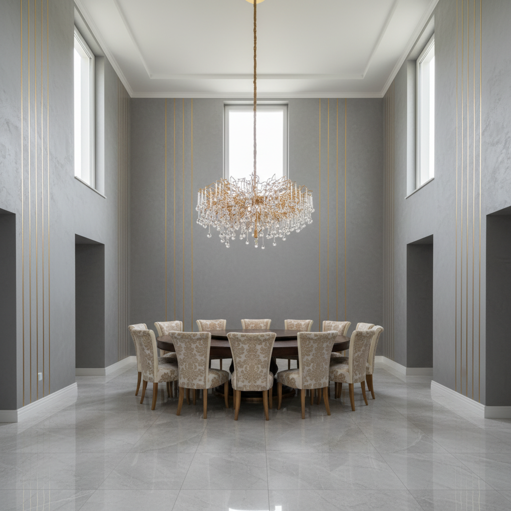 Riviko Verdant Canopy Crystal Chandelier - Background Shot