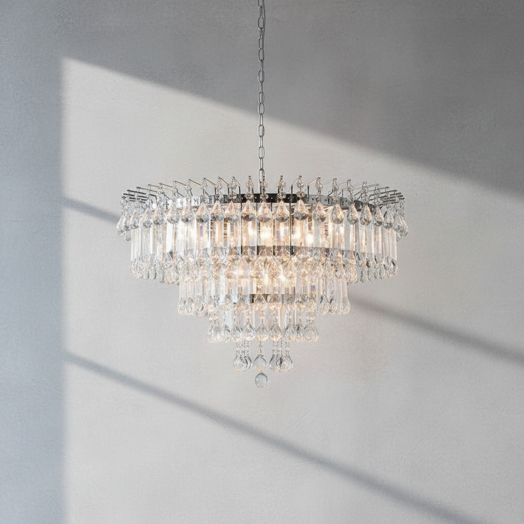 Riviko Verdant Canopy Crystal Chandelier - Background Shot