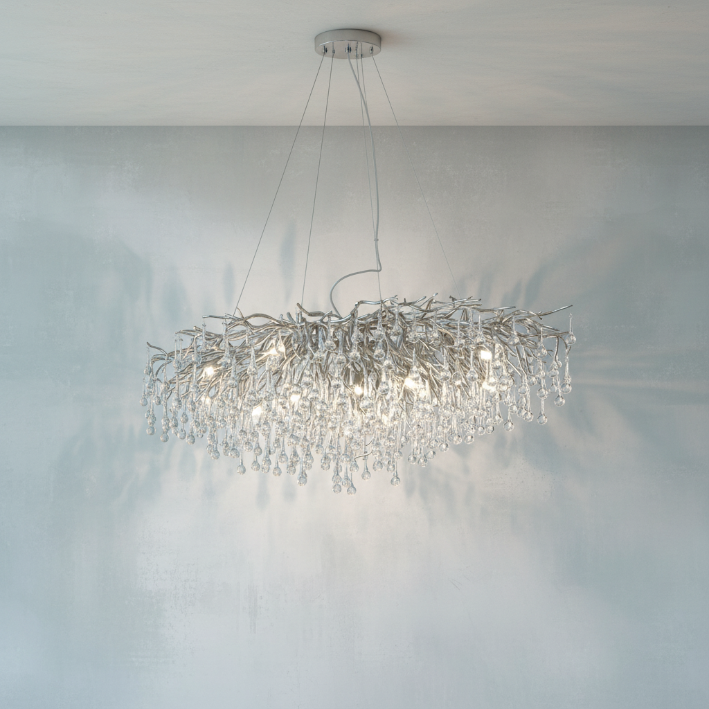 Riviko Verdant Canopy Crystal Chandelier - Background Shot