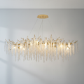 Riviko Elegant Crystal Icicle Chandelier in Branch Style for Dining Table Use - Studio Shot