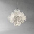 Riviko Luminous Orb White Disc Chandelier - Background Shot