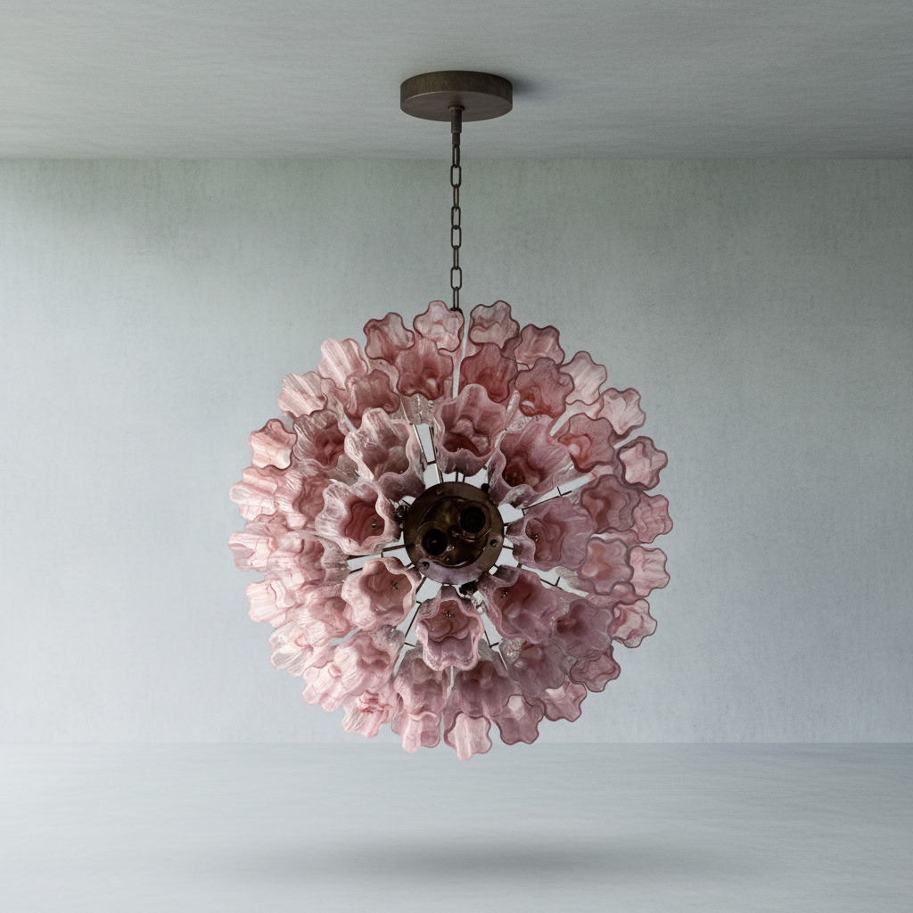 Riviko Venetian Alabaster Bloom Chandelier - Background Shot