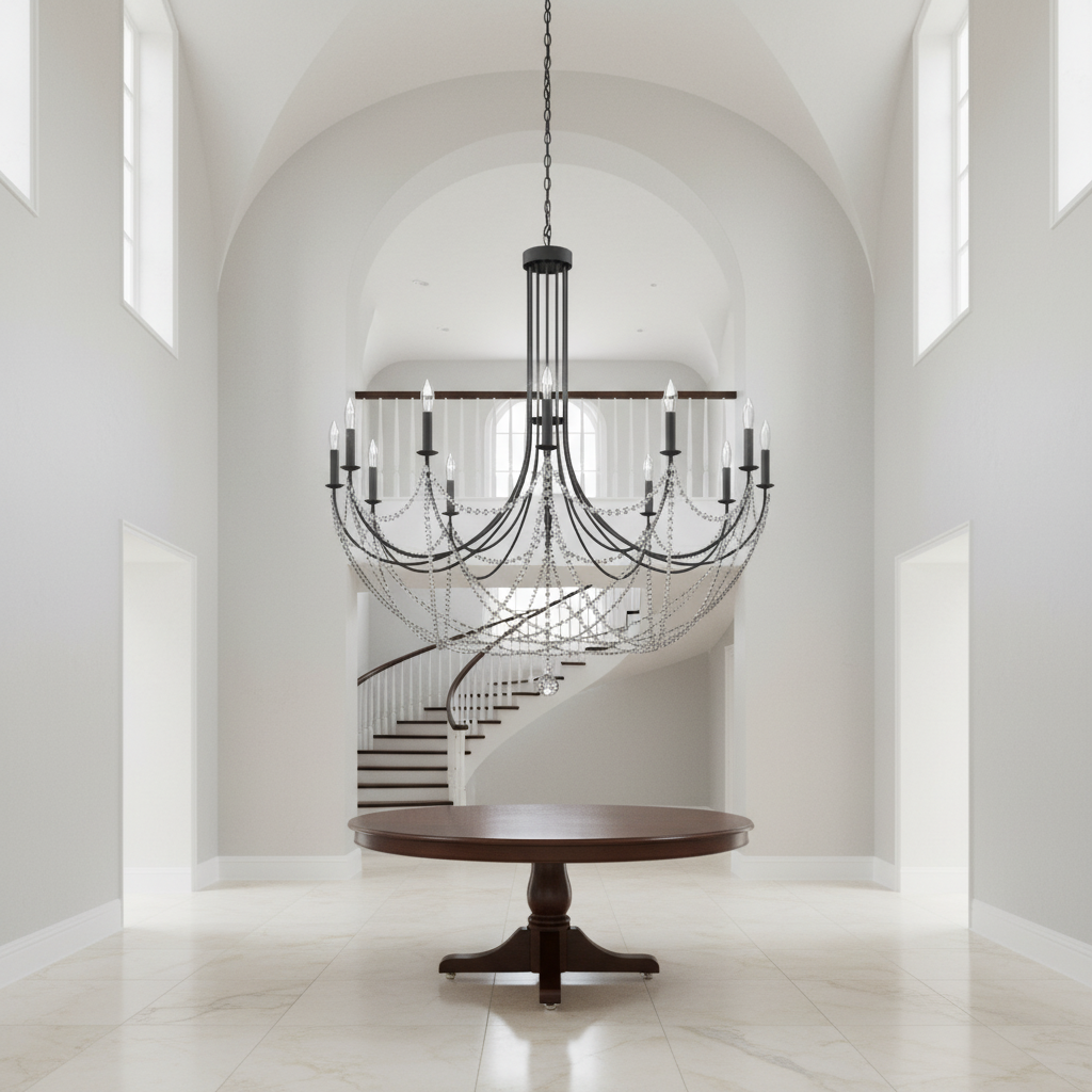 Riviko Gilded Radiance Chandelier - Background Shot