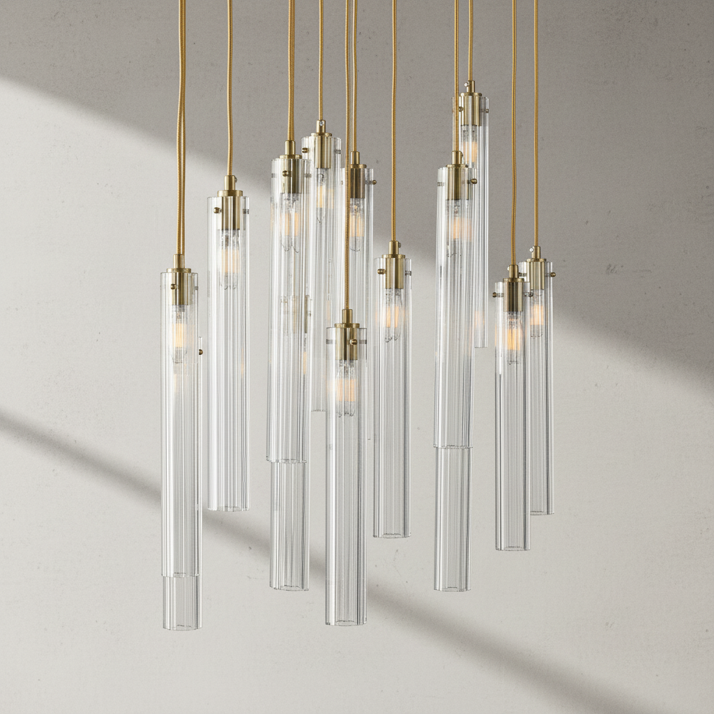 Riviko Aura Cascade Linear Chandelier - Background Shot