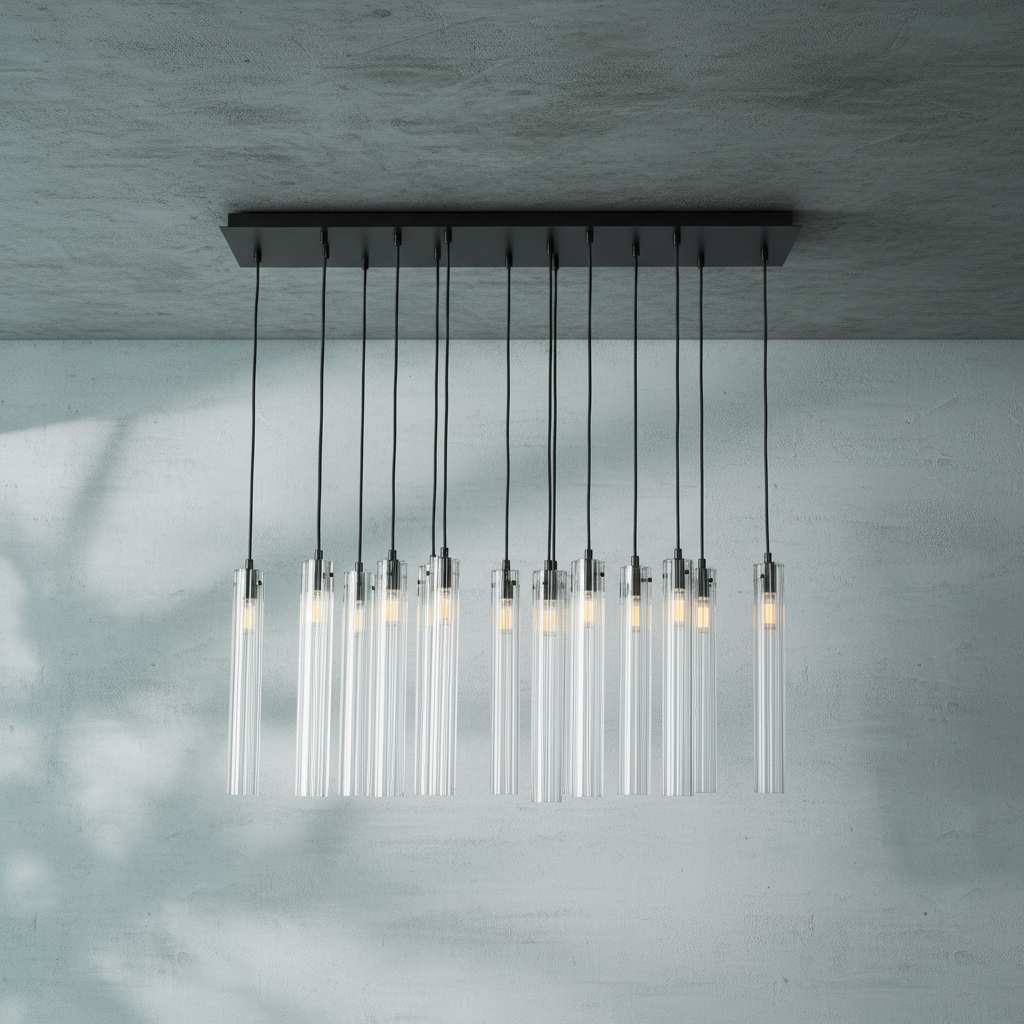 Riviko Aura Cascade Linear Chandelier - Background Shot