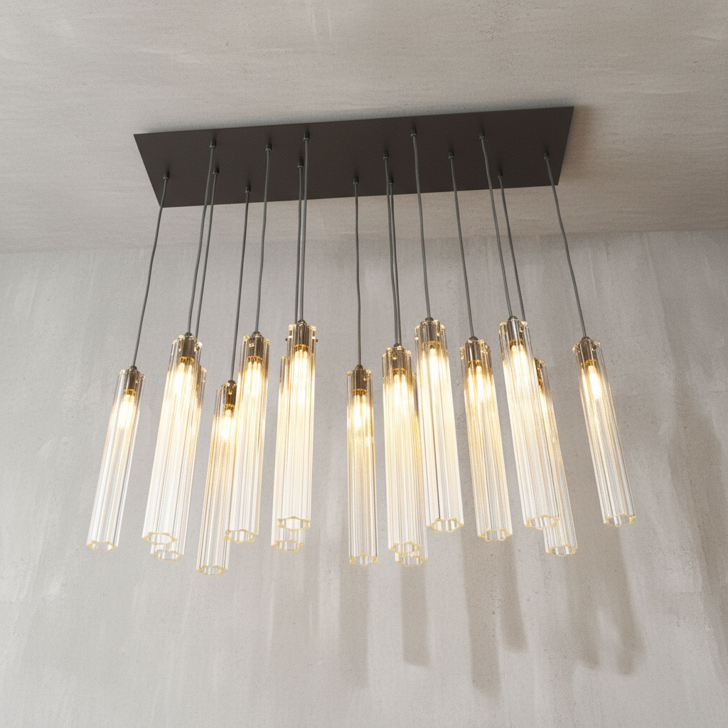 Riviko Aura Cascade Linear Chandelier - Background Shot
