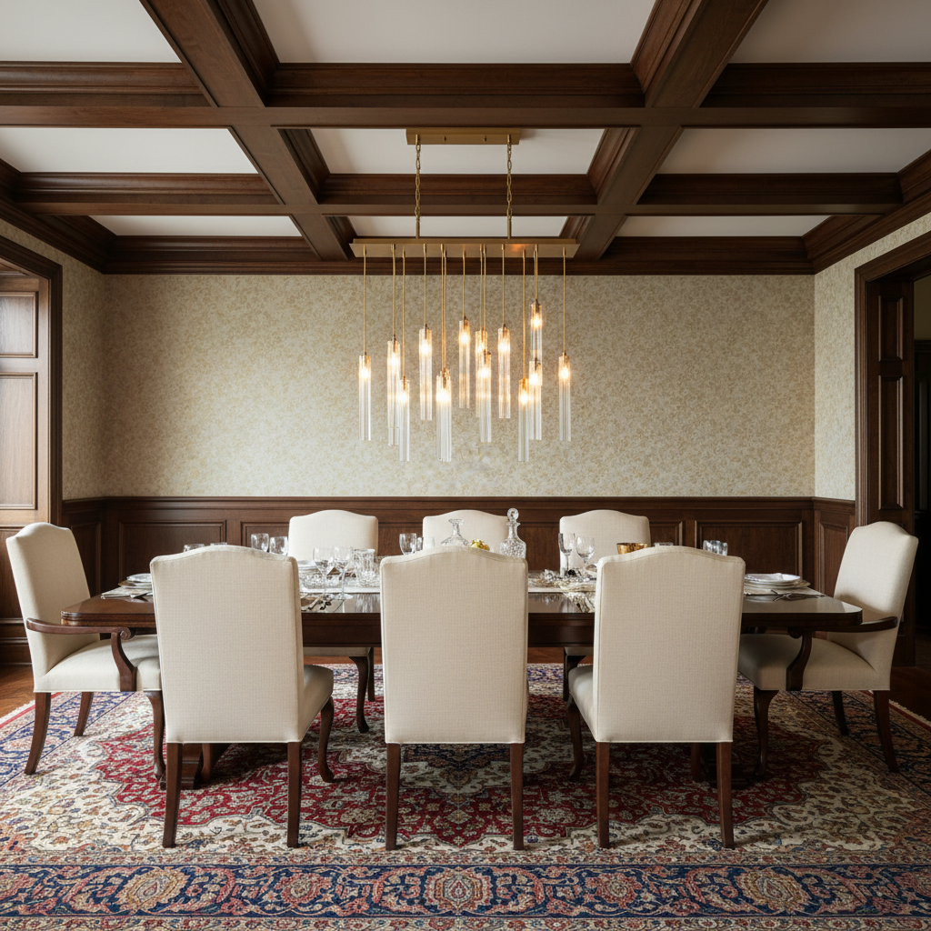Riviko Aura Cascade Linear Chandelier - formal American dining room
