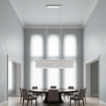 Riviko Grand Lumina Rectangular Crystal Pendant Chandelier - Background Shot