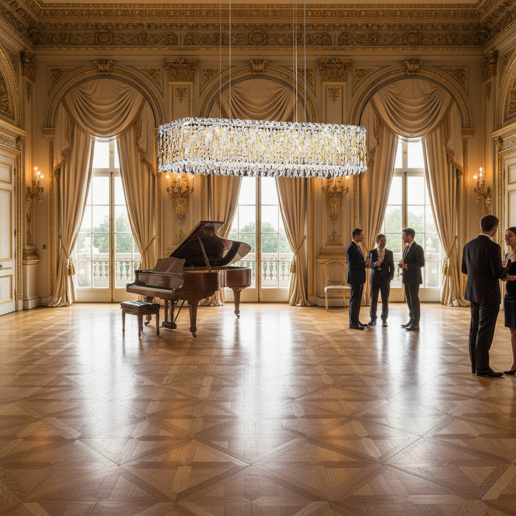 Riviko Grand Lumina Rectangular Crystal Pendant Chandelier - American ballroom or formal entertaining space
