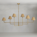 Riviko Veridian Rattan 6-Light Chandelier - Background Shot
