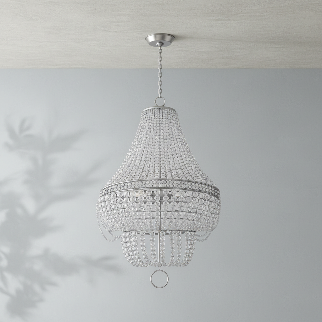 Riviko Coastal Driftwood 6-Light Chandelier - Background Shot