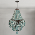 Riviko Coastal Driftwood 6-Light Chandelier - Background Shot