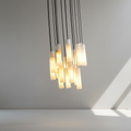 Riviko Alabaster Halo Linear Chandelier - Background Shot