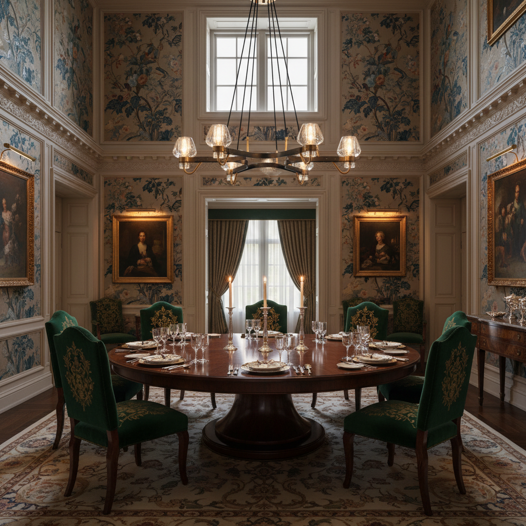 Riviko Aura Branching Brass Chandelier - formal American dining room