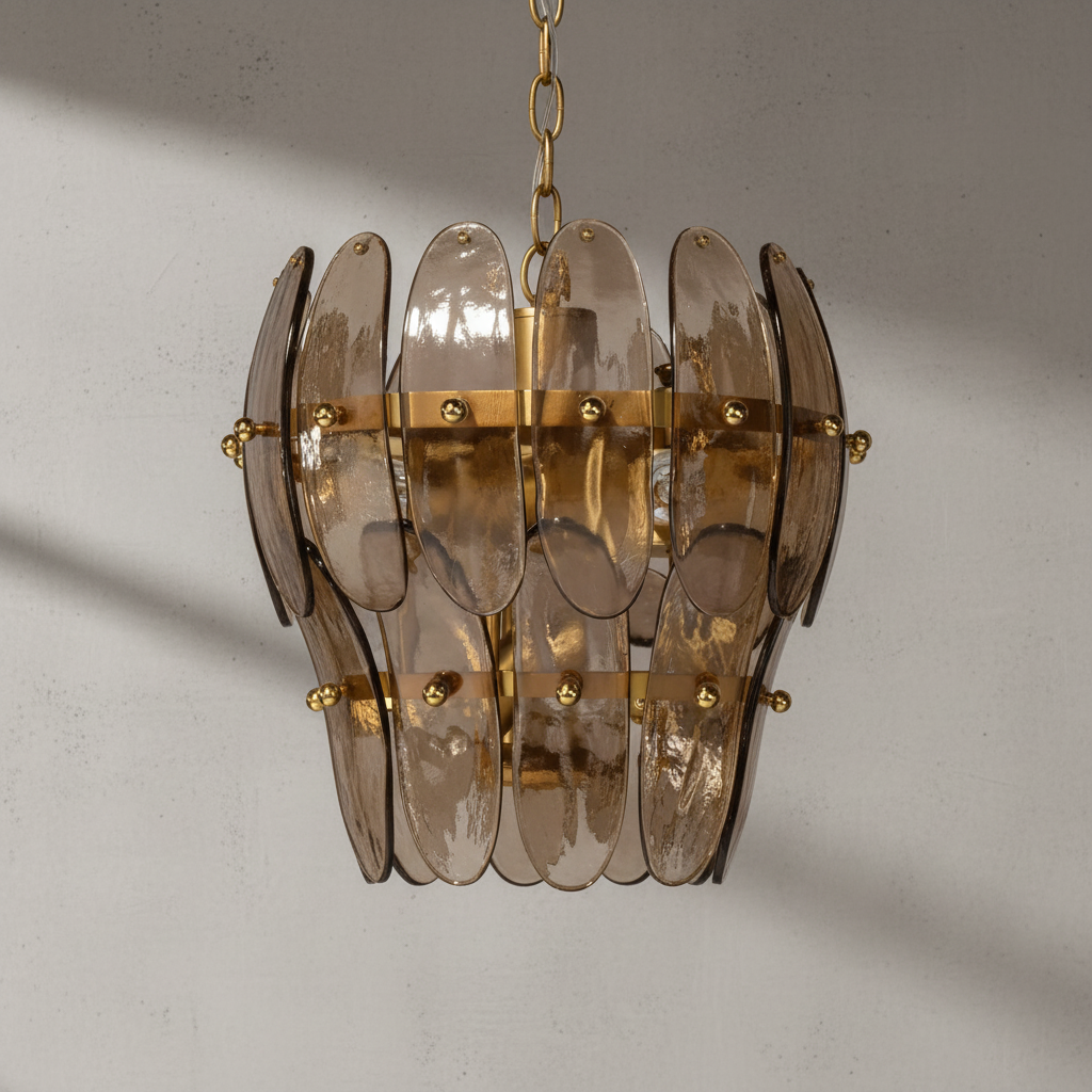Riviko Veridian Bloom 10-Light Blown Glass Chandelier - Background Shot