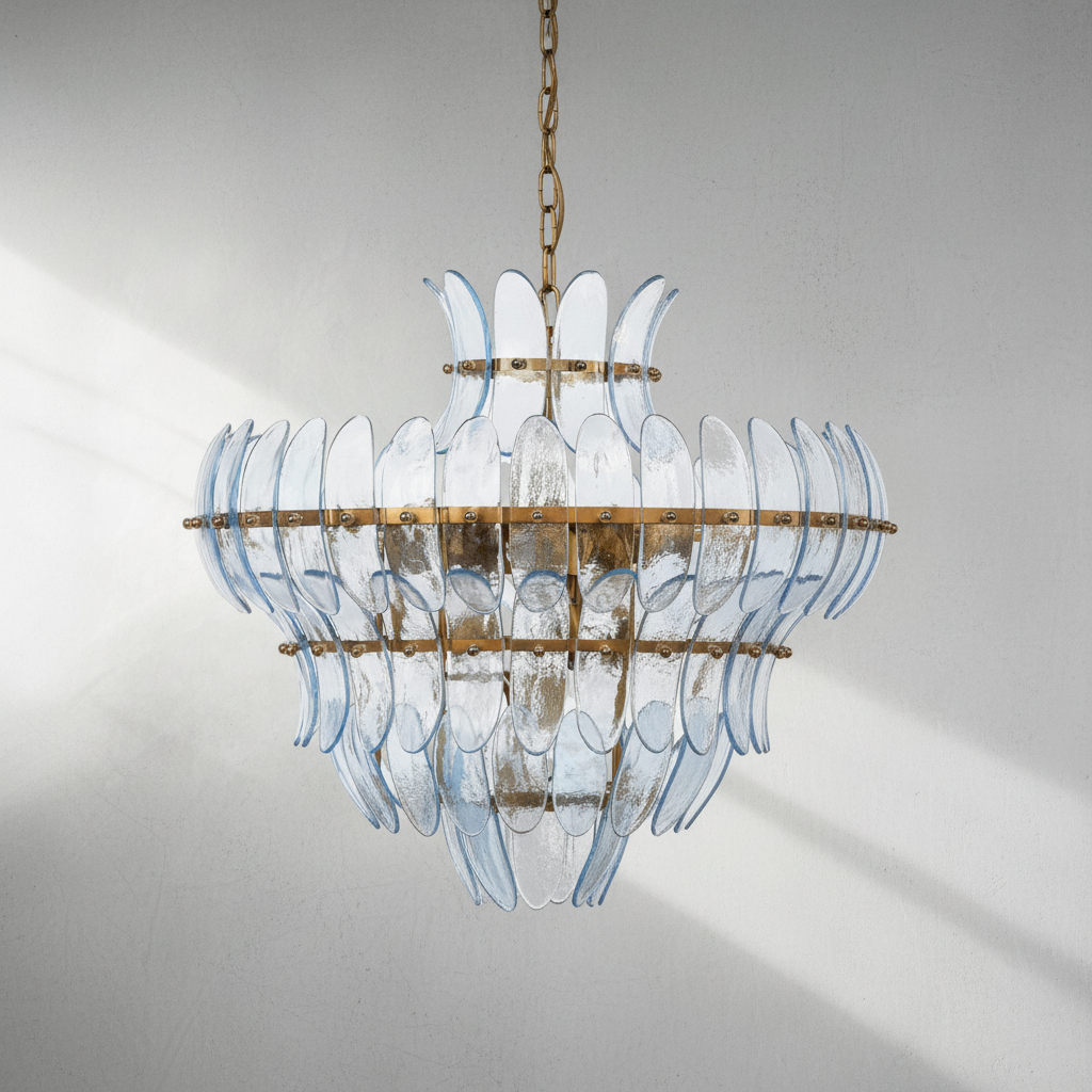 Riviko Arcade 10-Light Blown Glass Chandelier - Studio Shot