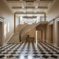 Riviko LG Rhea Crystal Rectangular Chandelier 40" 49" 61" 71" - grand American estate foyer