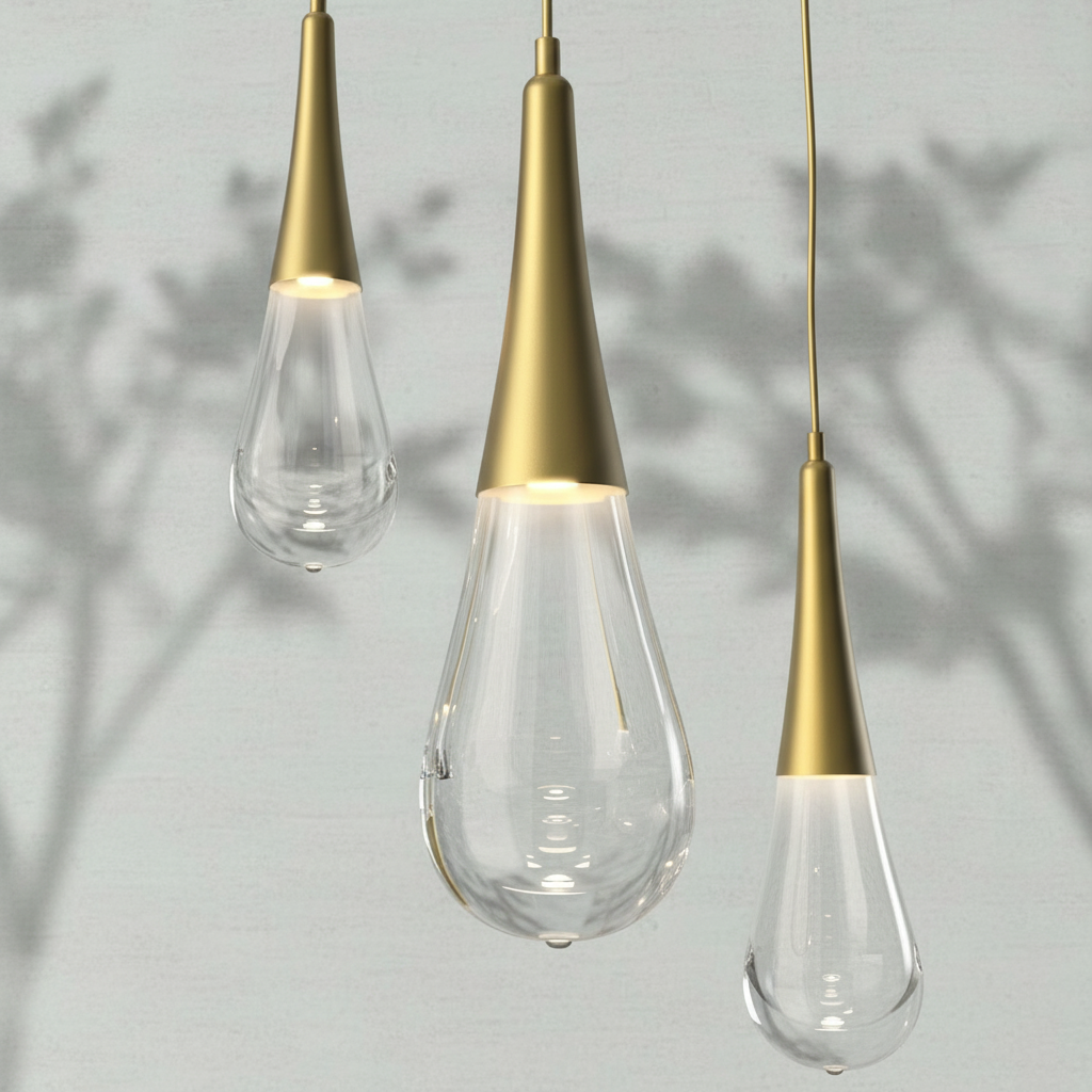 Riviko Aqueous Bloom Round LED Chandelier - Background Shot