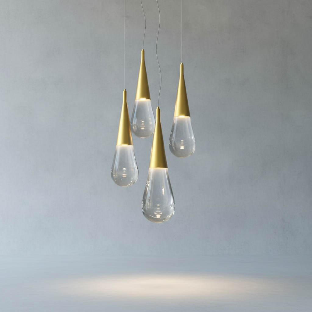 Riviko Aqueous Bloom Round LED Chandelier - Background Shot