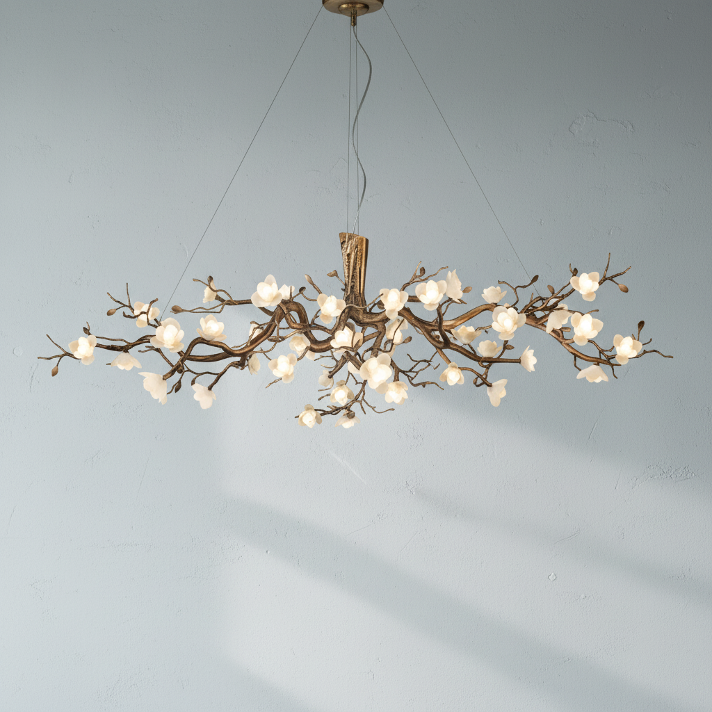 Riviko Gilded Blossom Branch Chandelier - Background Shot
