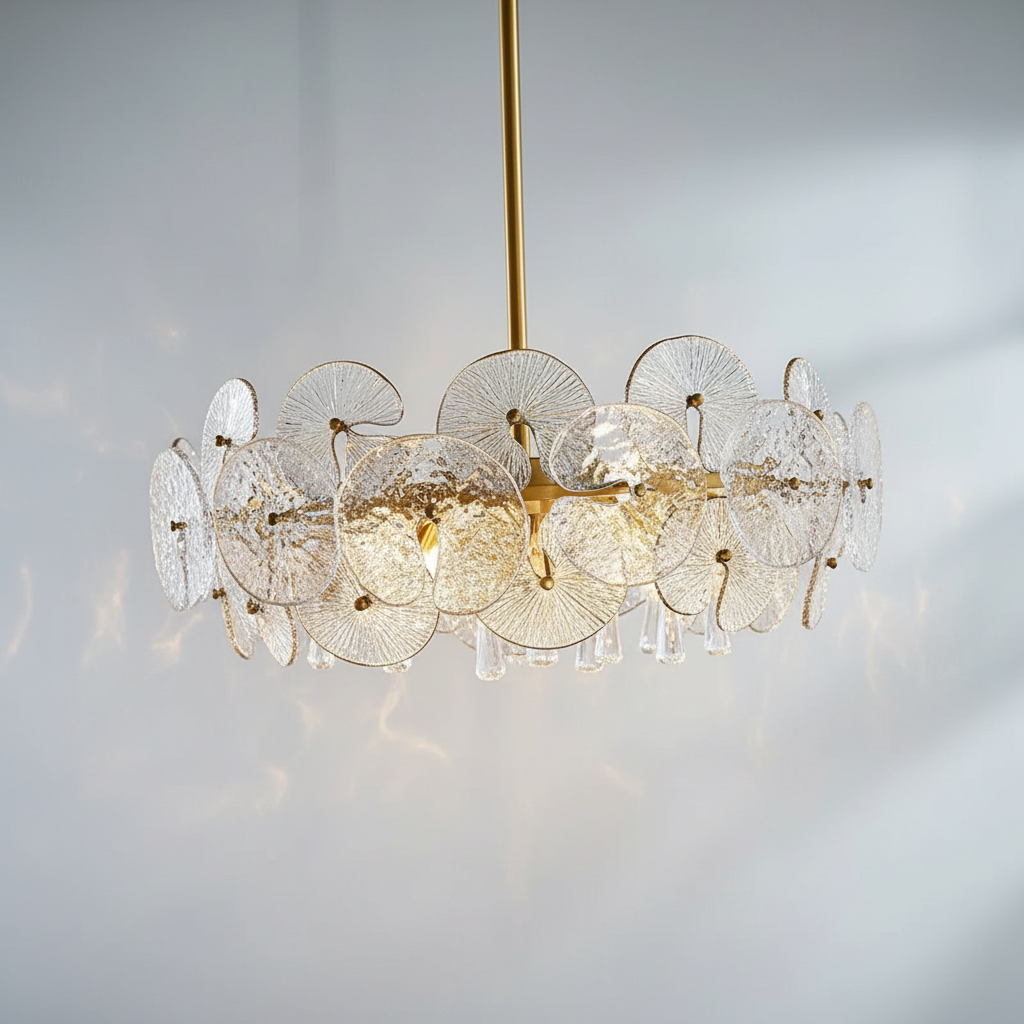 Riviko Radiant Cascade Crystal Chandelier - Background Shot