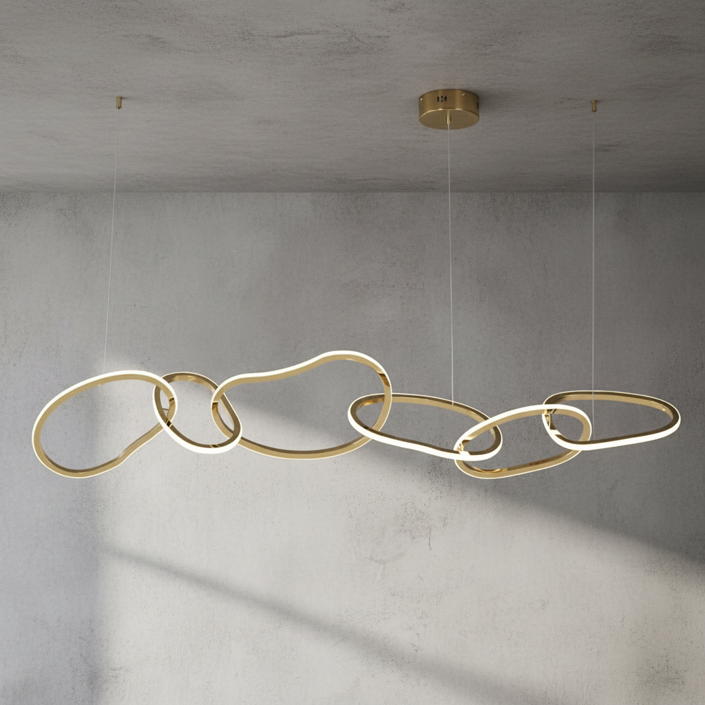 Riviko Cosmic Ring LED Chandelier - Background Shot