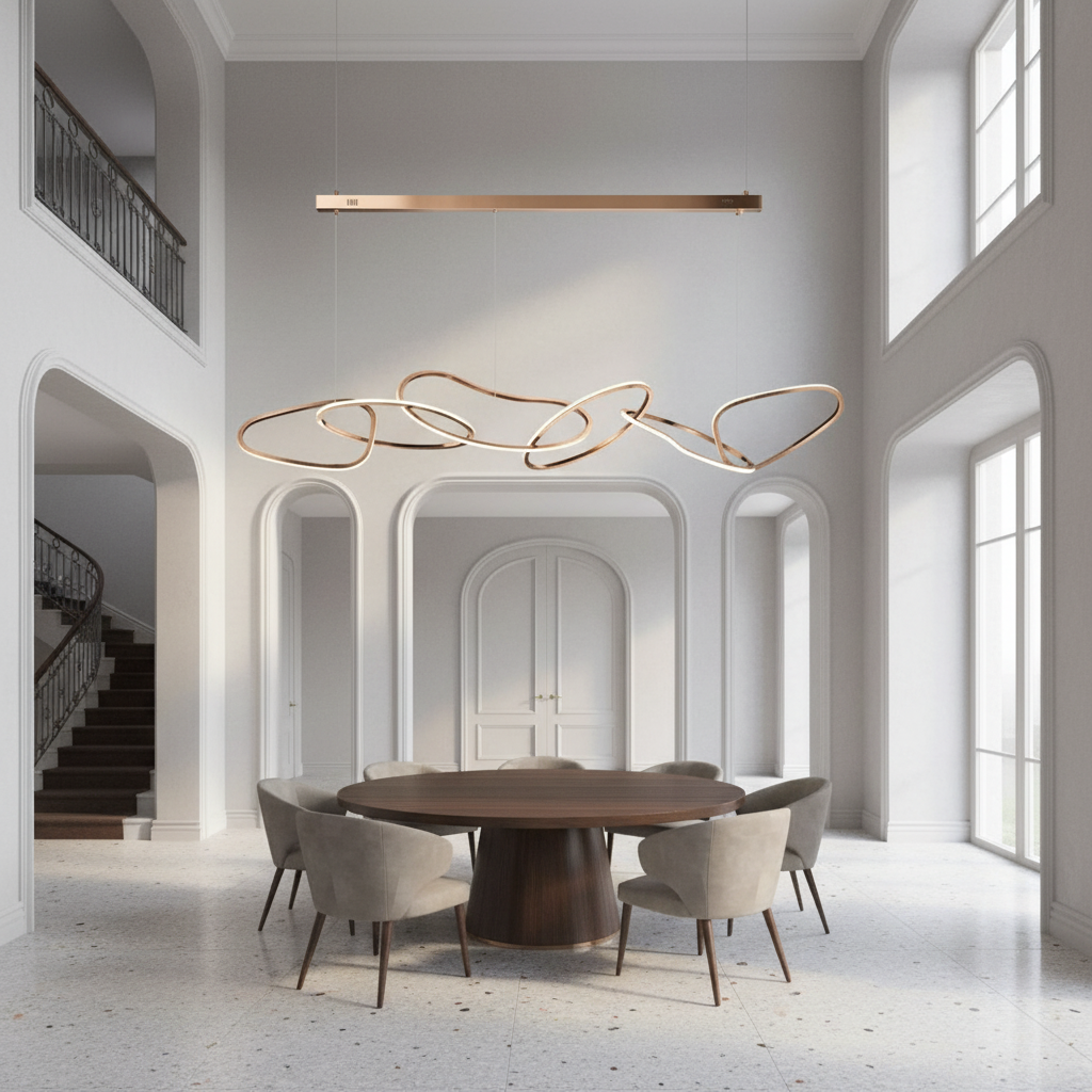 Riviko Cosmic Ring LED Chandelier - Background Shot
