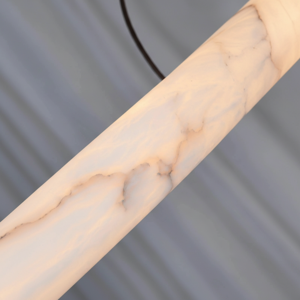 Riviko Alabaster Halo LED Chandelier - Background Shot