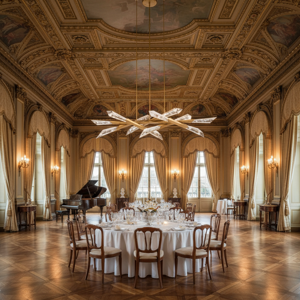 Riviko Aura Grandeur Linear Chandelier - American ballroom or formal entertaining space