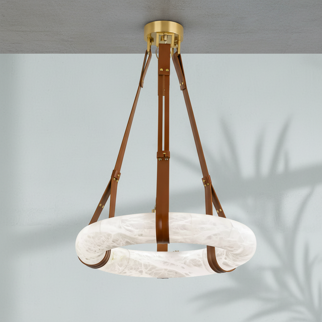 Riviko Oslo Alabaster Chandelier - Studio Shot