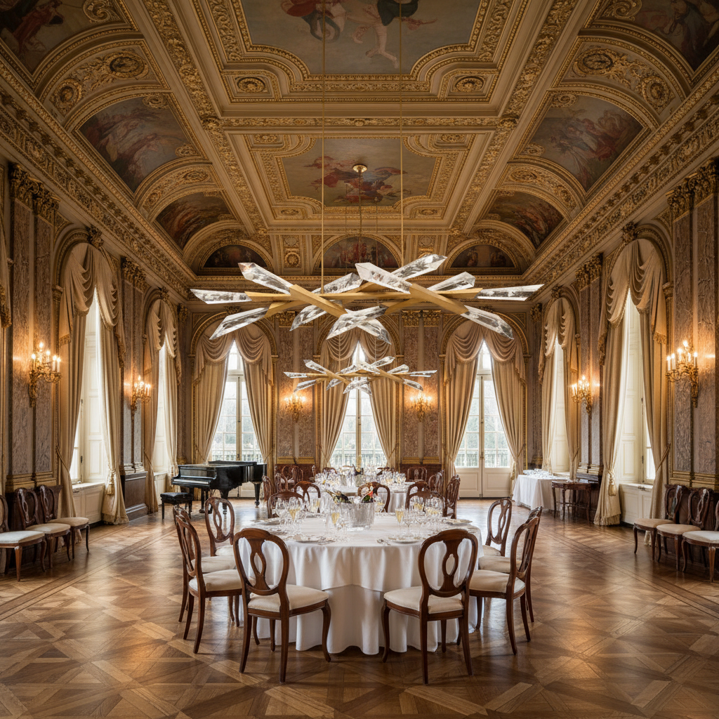 Riviko Aura Grandeur Linear Chandelier - American ballroom or formal entertaining space