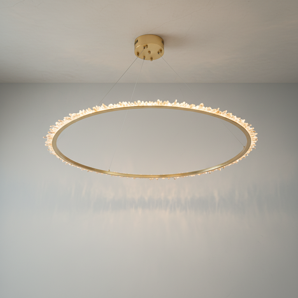 Riviko Radiant Cascade Ring Chandelier - Background Shot