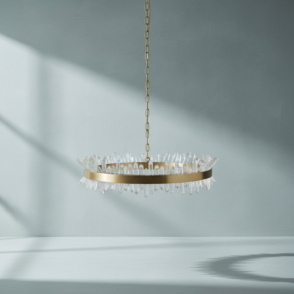 Riviko Radiant Cascade Ring Chandelier - Background Shot