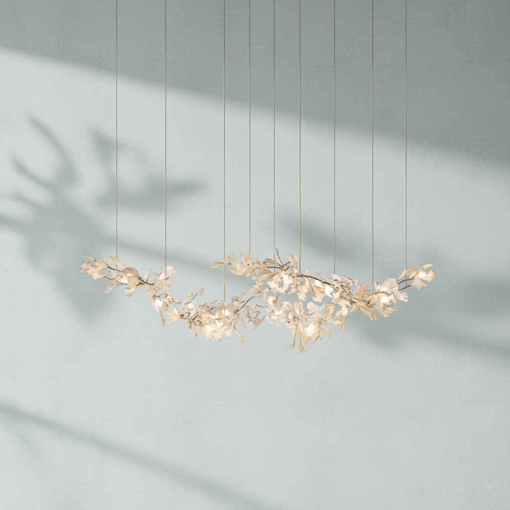 Riviko Porcelain Bloom Branch Chandelier - Background Shot