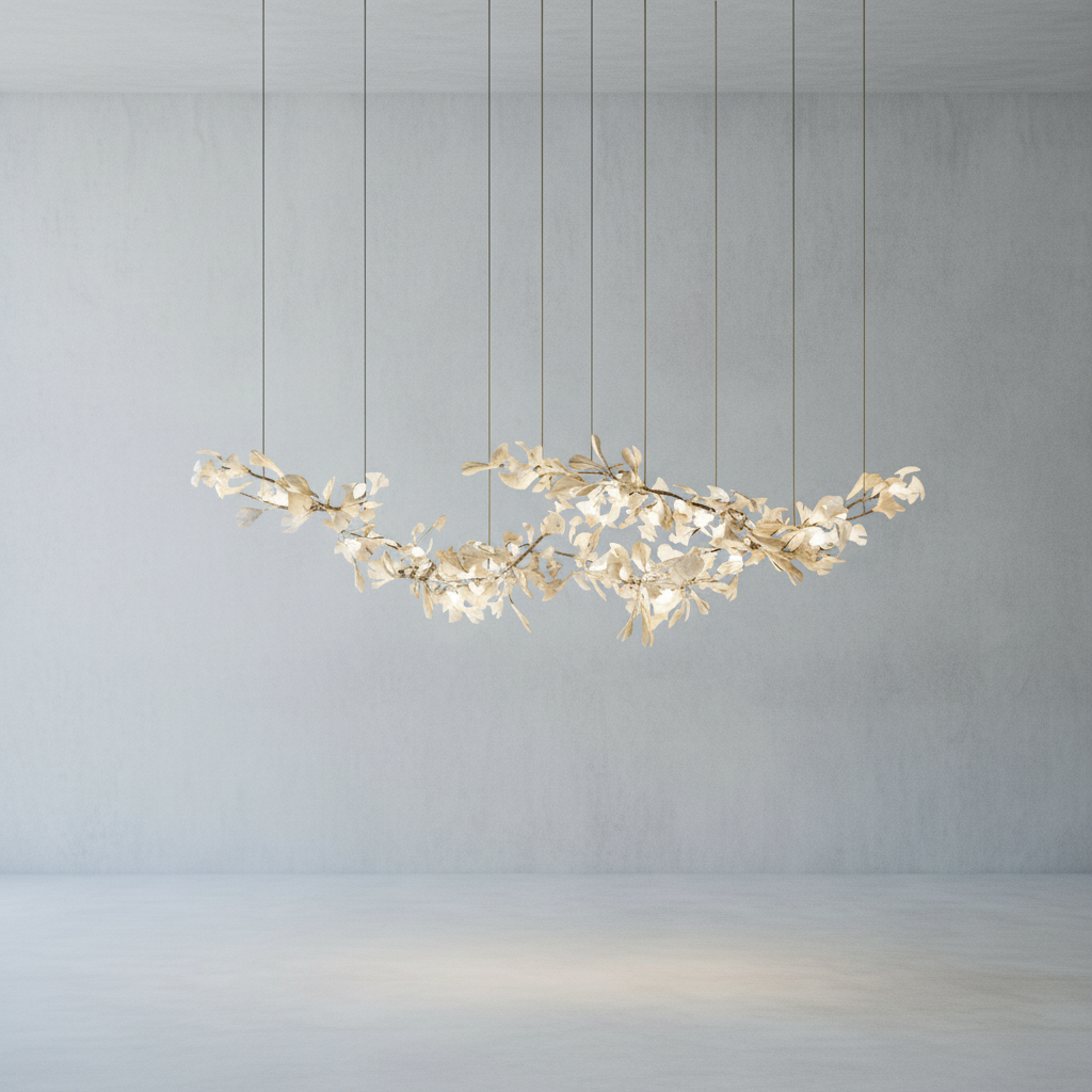 Riviko Porcelain Bloom Branch Chandelier - Background Shot