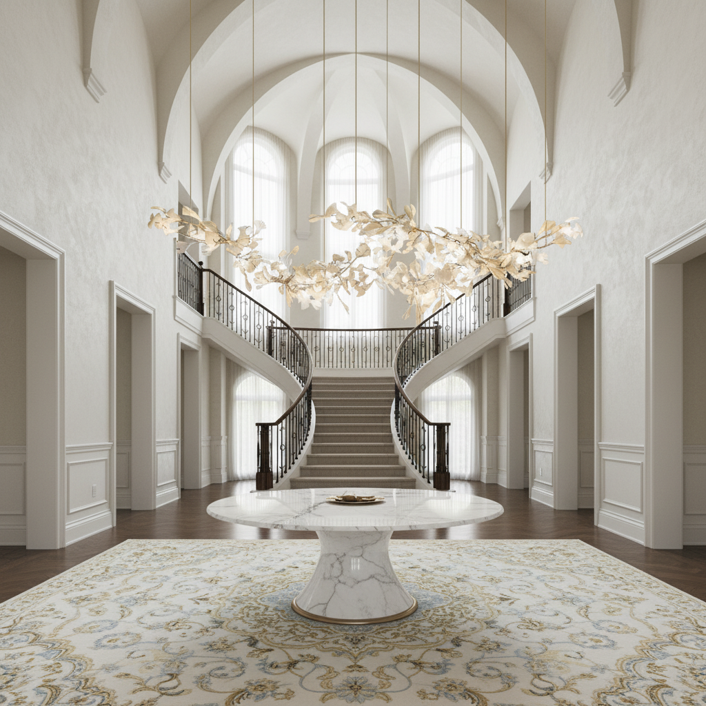 Riviko Porcelain Bloom Branch Chandelier - Background Shot
