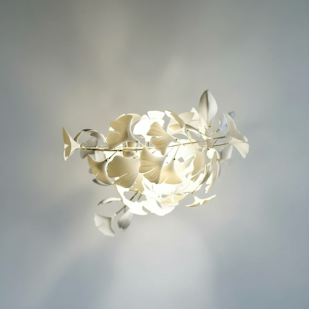 Riviko Ginkgo Bloom Ceramic Chandelier - Background Shot