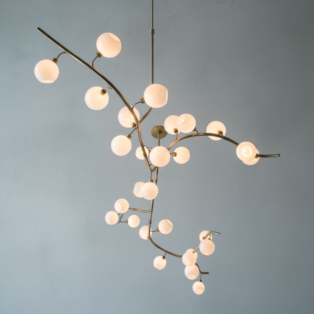 Riviko Aura Branch Glass Globe Chandelier - Background Shot
