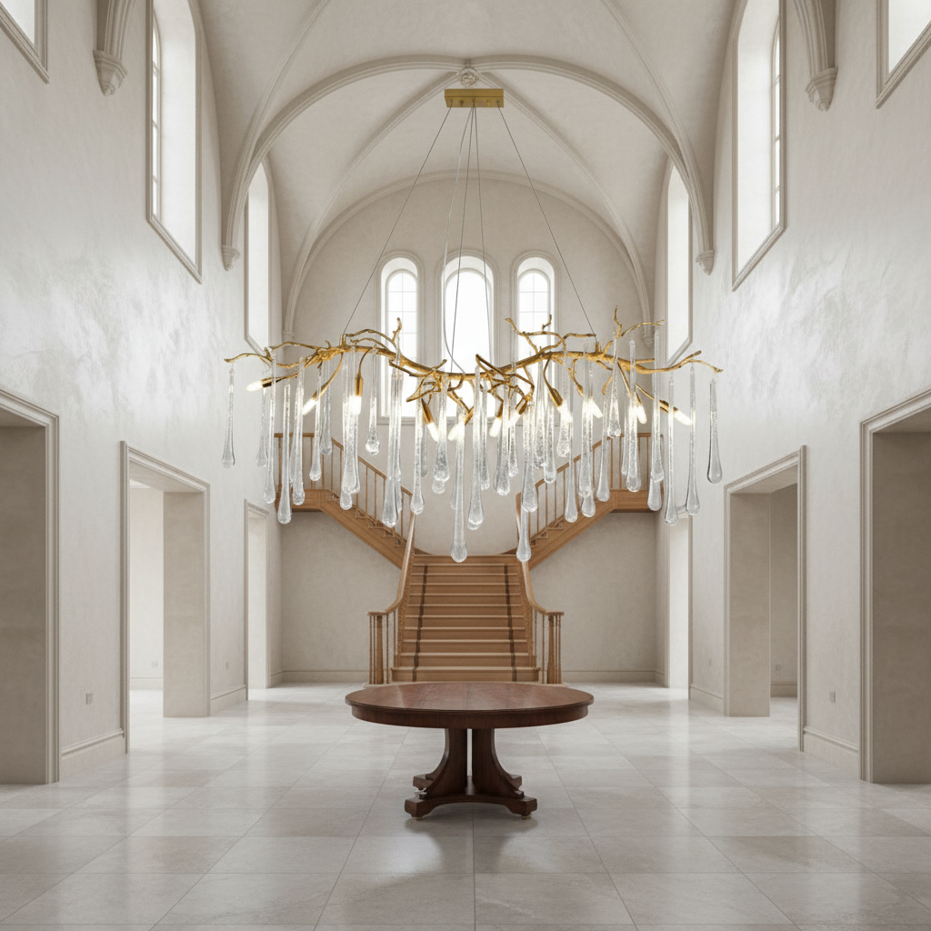 Riviko Veridian Bloom Branch Chandelier - Background Shot